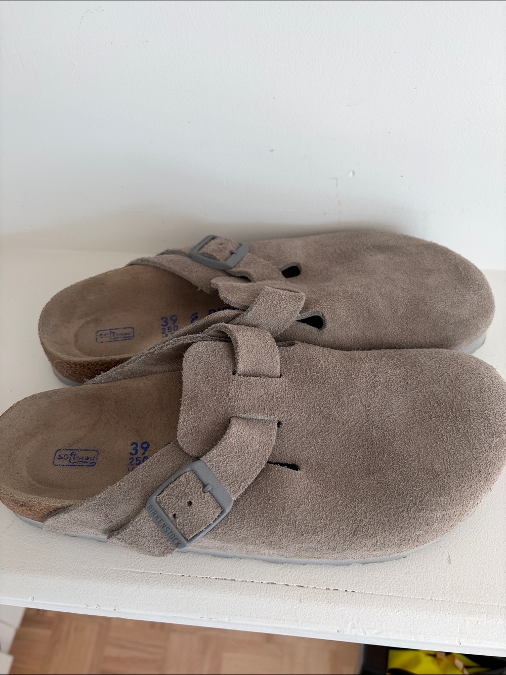 Birkenstock Kids Taupe Suede Clog with Buckle